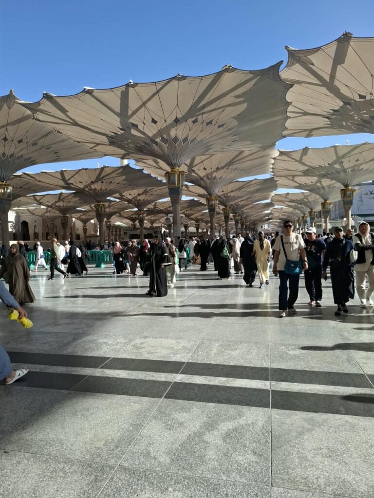 Madinah mosque umbrellas