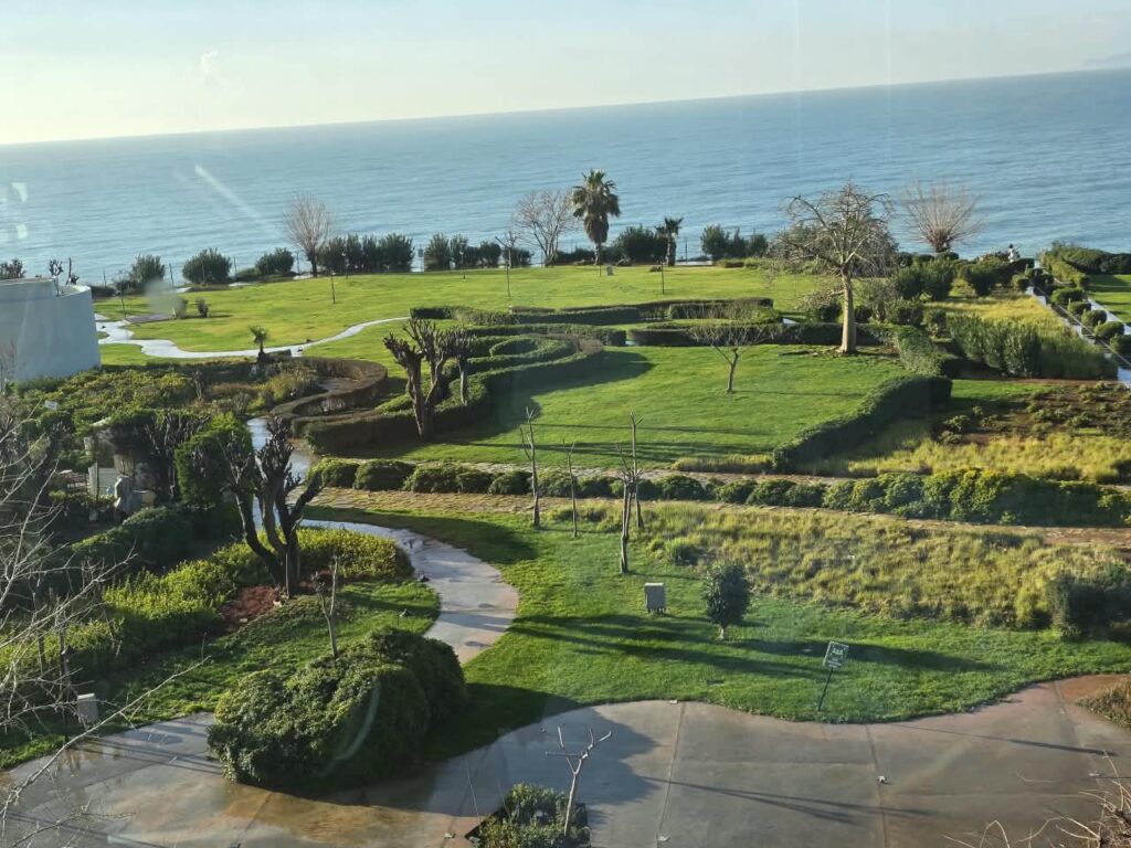 Resort gardens by the sea